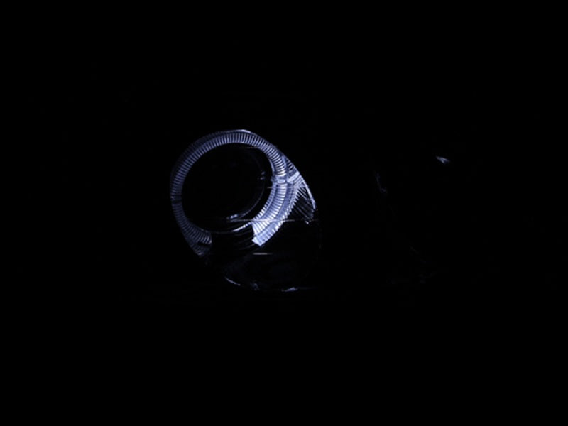 ANZO 1997-1999 Mitsubishi Eclipse Projector Headlights w/ Halo Black G2.