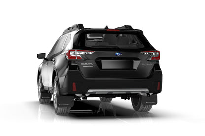 Rally Armor 20+ Subaru Outback UR Black Mud Flap w/ Blue Logo.
