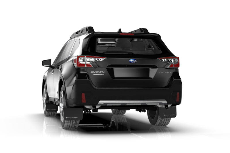 Rally Armor 20+ Subaru Outback UR Black Mud Flap w/ Grey Logo.