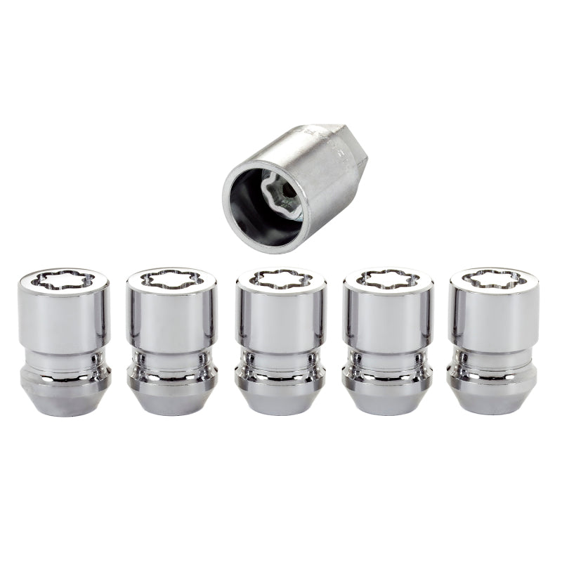 McGard Wheel Lock Nut Set - 5pk. (Cone Seat) M12X1.25 / 3/4 Hex / 1.28in. Length - Chrome.