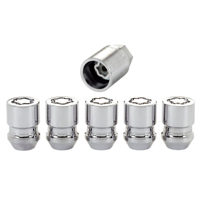 McGard Wheel Lock Nut Set - 5pk. (Cone Seat) M12X1.25 / 3/4 Hex / 1.28in. Length - Chrome.