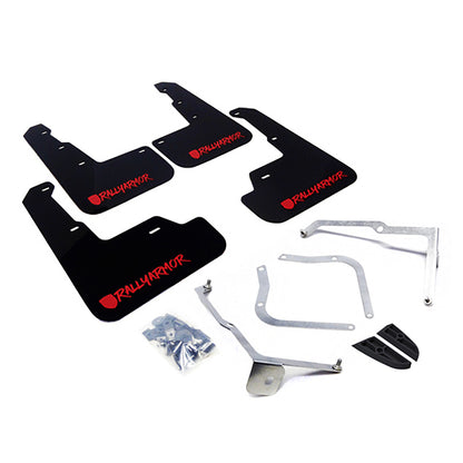 Rally Armor 15+ Subaru WRX & STi Sedan Only UR Black Mud Flap w/ Red Logo and Altered Font.