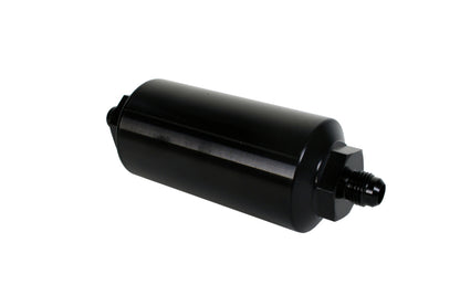 Aeromotive In-Line Filter - (AN-6 Male) 10 Micron Microglass Element Bright Dip Black Finish.