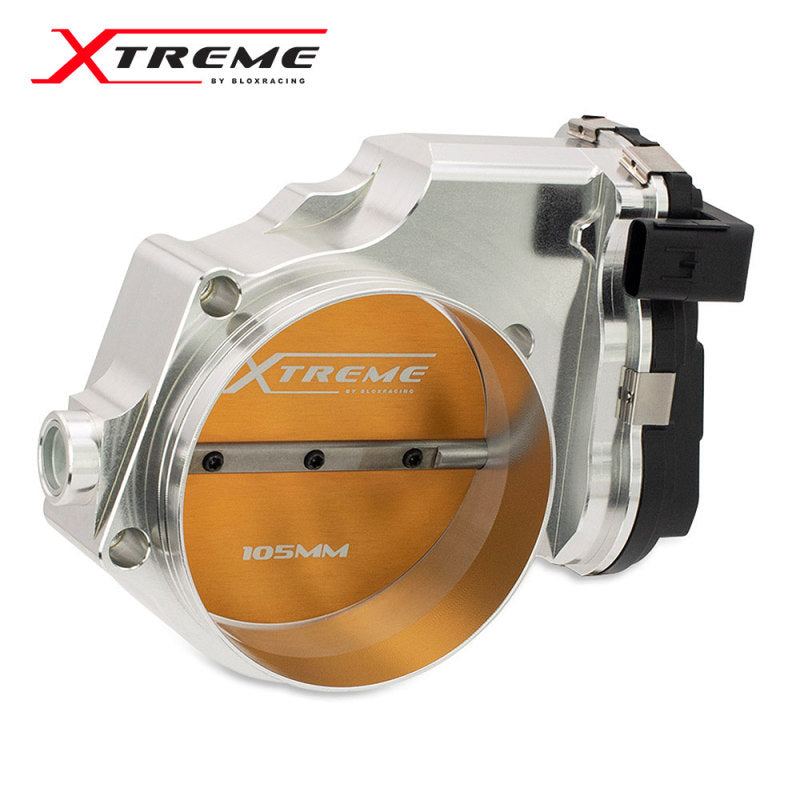 BLOX Racing 2015+ Dodge Hellcat / Jeep Trackhawk 6.2L 105mm Electronic Billet Throttle Body - Silver.
