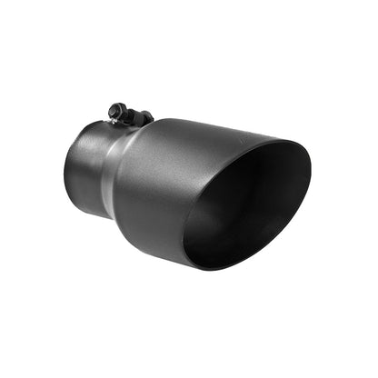 MBRP Universal Tip 4.5in OD 3in Inlet 8in Length Dual Walled Angled Exhaust Tip - Black.