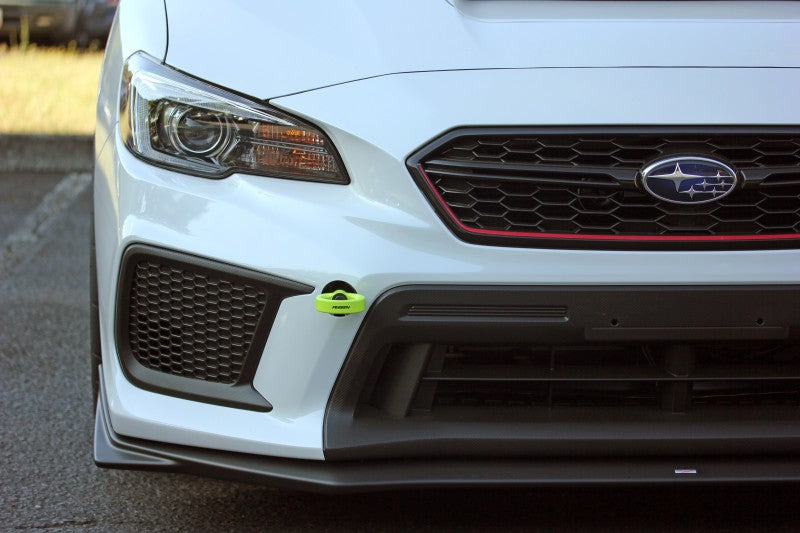 Perrin Tow Hook Kit - Front 2018+ Subaru WRX/STI - Neon Yellow.