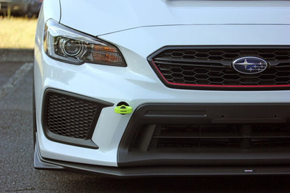 Perrin Tow Hook Kit - Front 2018+ Subaru WRX/STI - Neon Yellow.