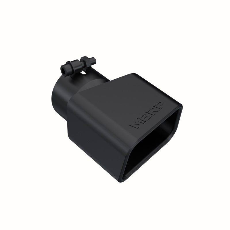MBRP Universal Tip 4.75inx 3in Rectangle Angled Cut 3in O.D. inlet Pass. Side 7.375in length Black.