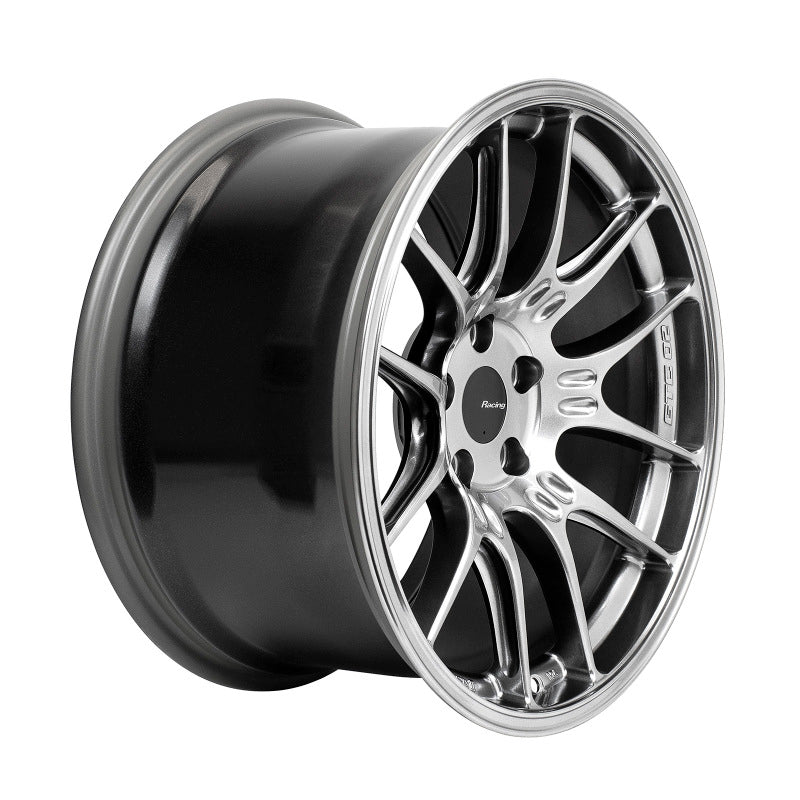 Enkei GTC02 18x10 5x112 32mm Offset 66.5mm Bore Hyper Silver Wheel.