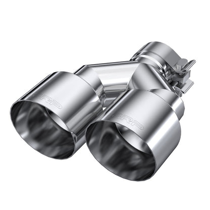 MBRP Universal T304 SS Dual Tip 4in OD/2.5in Inlet.