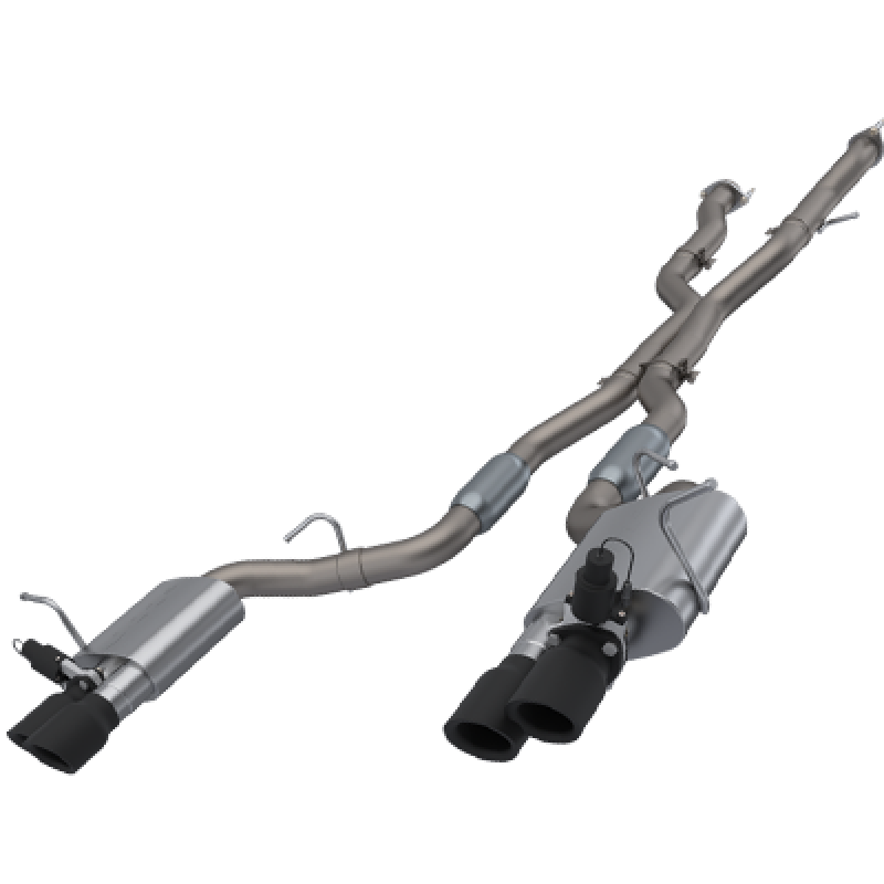 QTP 2018+ Jeep Grand Cherokee Trackhawk 304SS Screamer Cat-Back Exhaust w/4in Black Tips.