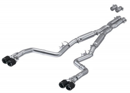 MBRP 17-Up Dodge Challenger 5.7L/6.2L/6.4L Carbon Fiber Quad Tip T304 Catback Exhaust.