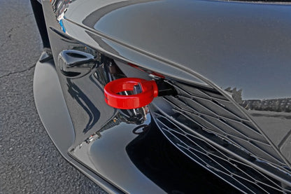 Perrin 2020 Toyota Supra Tow Hook Kit (Front) - Red.