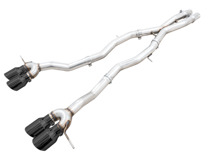 AWE Track Catback Exhaust - Diamond Black Tips | 3020-42482