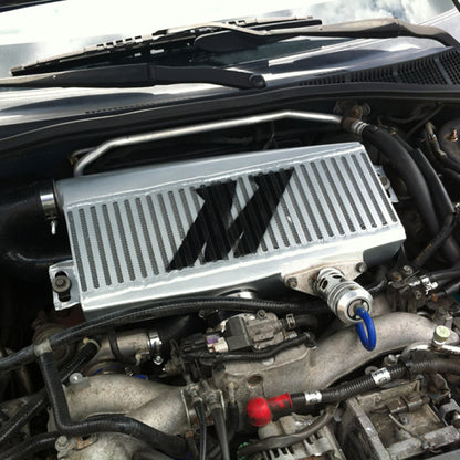 Mishimoto Subaru 02-07 WRX/04-07 STi Top-Mount Intercooler Kit - Powder Coated Black & Red Hoses.