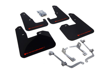 Rally Armor V2 08-11 STI (hatch only) / 11 WRX (hatch only) UR Black Mud Flap w/ Red Logo.