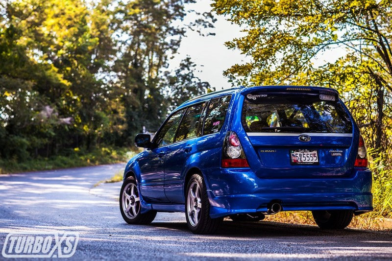 Turbo XS 04-08 Forester XT Axle Back 4in Polished Stainless Tip Muffler.