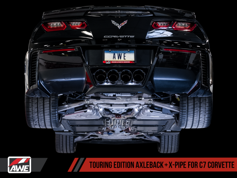 AWE Tuning 14-19 Chevy Corvette C7 Z06/ZR1 (w/o AFM) Touring Edition Axle-Back Exhaust w/Black Tips.