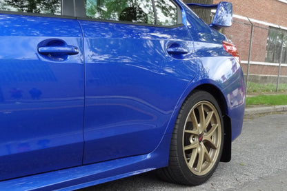 Rally Armor 15+ Subaru WRX & STi Sedan Only UR Black Mud Flap w/ Red Logo.
