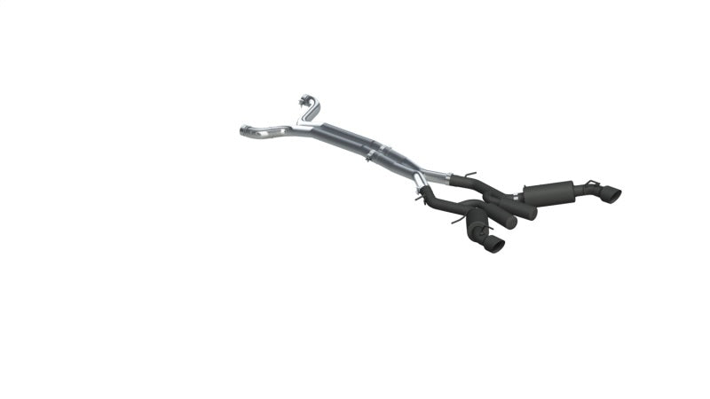 MBRP 16-19 Chevrolet Camaro SS 6 Speed 3in Dual Cat Back w/ 4.5in OD Tips - Black (Non NPP Models).