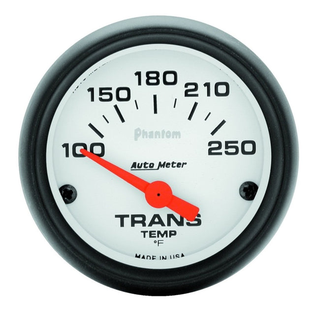 Autometer Phantom 52mm Short Sweep Electronic 100-250 Deg F Transmission Temperature Gauge.