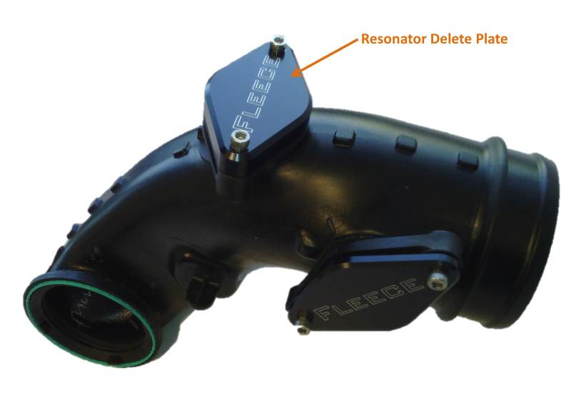 Fleece Performance 11-16 6.6L GM Duramax Resonator Delete Plate.
