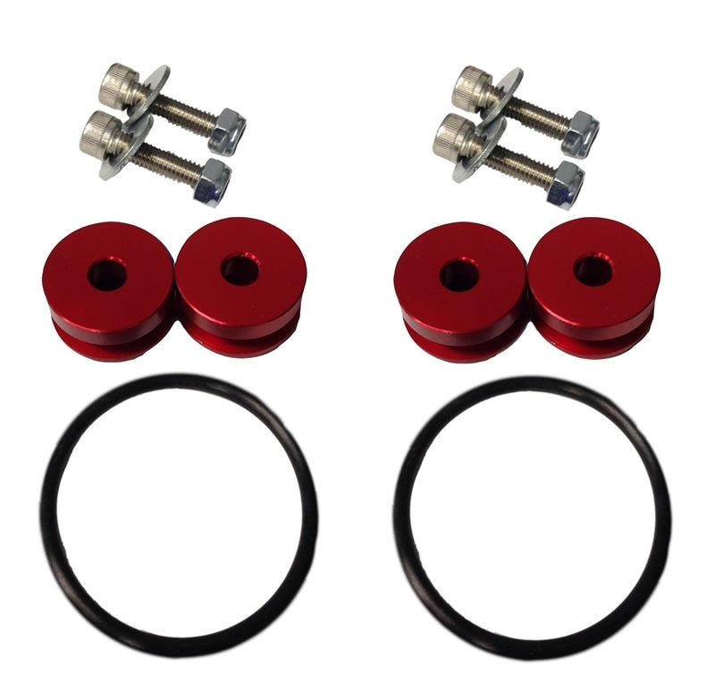 Torque Solution Billet Bumper Quick Release Kit (Red): Universal.