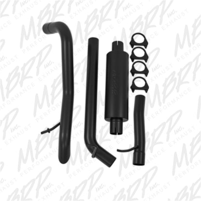 MBRP 2007-2009 Jeep Wrangler (JK) 3.8L V6 4 dr Off-Road Tail Pipe Muffler before Axle.