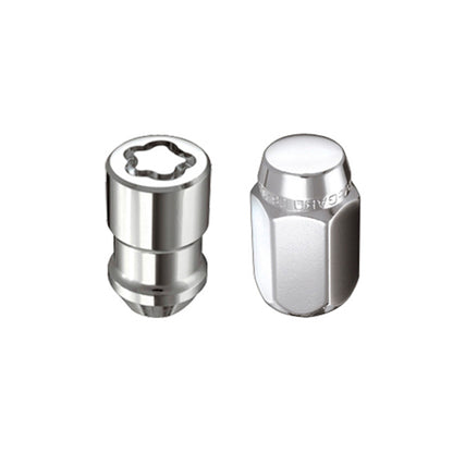 McGard 5 Lug Hex Install Kit w/Locks (Cone Seat Nut) M12X1.5 / 13/16 Hex / 1.5in. Length - Chrome.