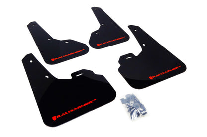 Rally Armor 2010+ Mazda3/Speed3 UR Black Mud Flap w/ Red Logo.
