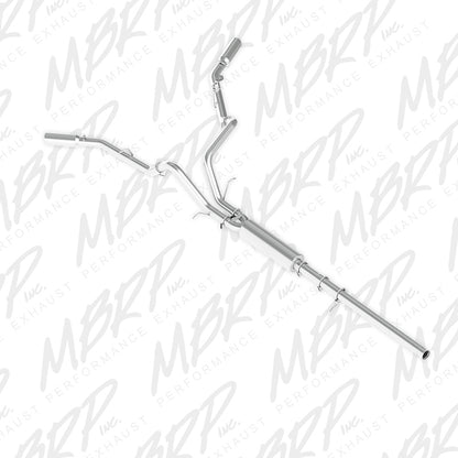 MBRP 14 Chevy/GMC 1500 Silverado/Sierra 4.3L V6/5.3L V8 Dual Split Side Alum 3in Cat Back Exhaust.
