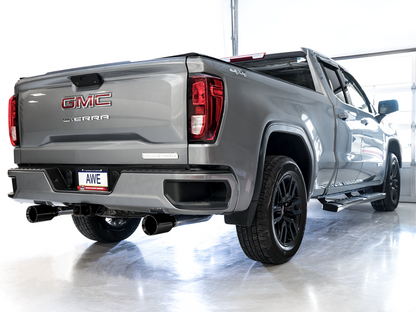 AWE Tuning Catback Split Rear Exit (Flat Bumper) | 3015-33206- Quad Diamond Tips