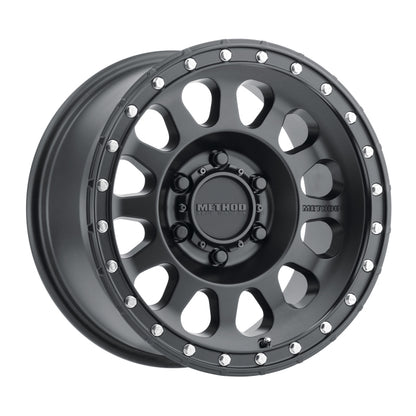 Method MR315 17x9 -12mm Offset 6x5.5 106.25mm CB Matte Black Wheel.