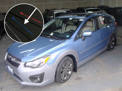 Rally Armor 12+ Subaru Impreza 5dr Hatch/4dr Sedan UR Black Mud Flap w/ Blue Logo.