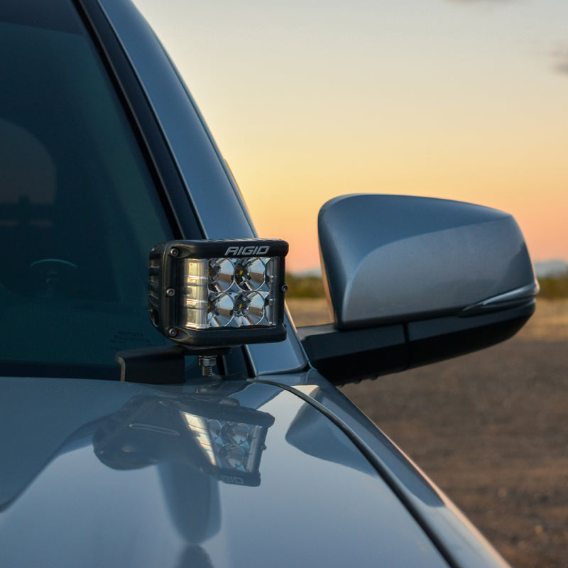 Rigid Industries 16-20 Toyota Tacoma A-Pillar Light Mount Kit (Incl. D-SS Flood/Black/Amber Covers).