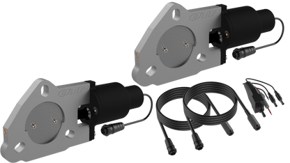 QTP 2.25in Bolt-On QTEC Dual Electric Cutout Valves - Pair.