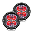 Rigid Industries 360-Series 4in LED Off-Road Drive Beam - Red Backlight (Pair).