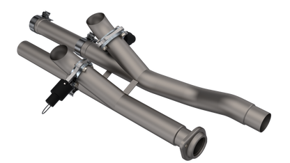 QTP 17-18 Ford Raptor EC/CC 2.5in 304SS Aggressor Cutout Dual Mid Pipes.