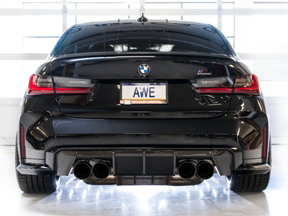 AWE Track Catback Exhaust - Diamond Black Tips | 3020-42482