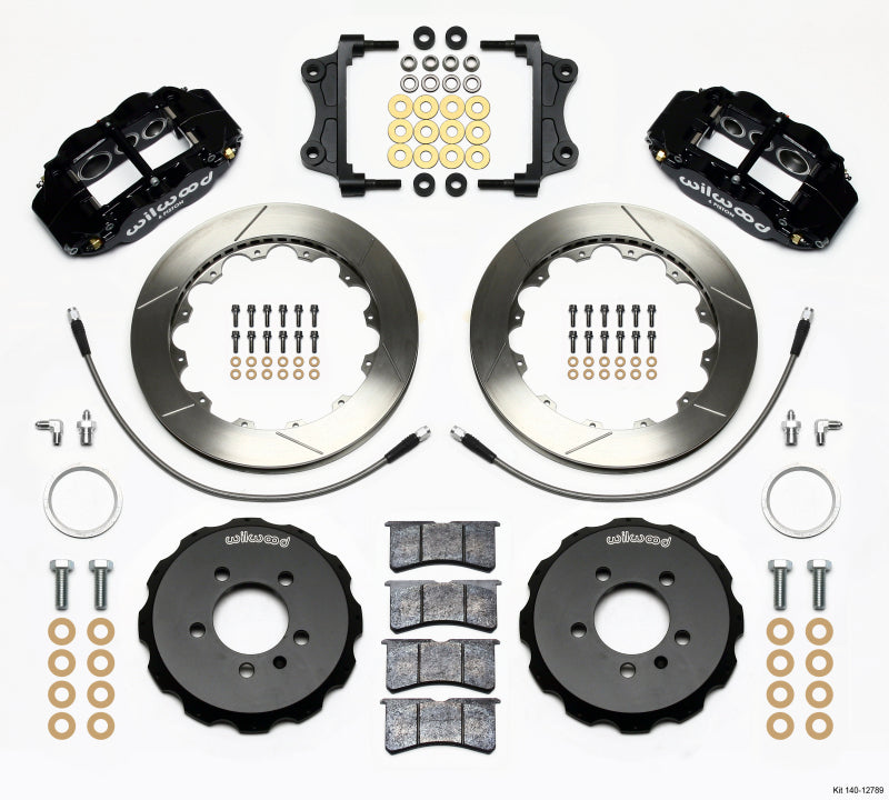 Wilwood Narrow Superlite 6R Front Hat Kit 12.88in 06-12 Volkswagen GTI w/ Lines.