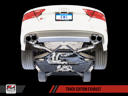 AWE Tuning Track Catback Exhaust - Diamond Black Tips | 3020-43052