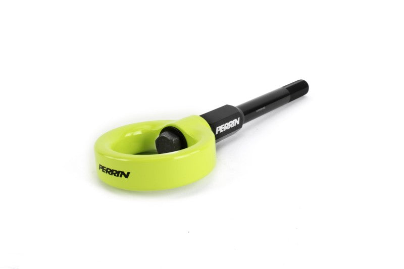 Perrin 02-07 Subaru WRX/STI Tow Hook Kit (Front) - Neon Yellow.