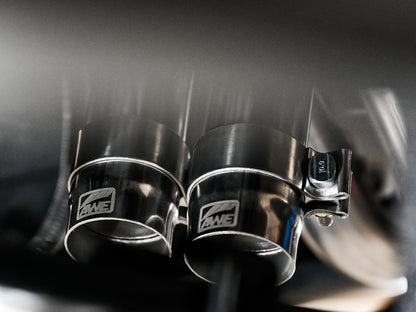 AWE Catback Exhaust w/ BashGuard - Diamond Black Tips | 3015-33826