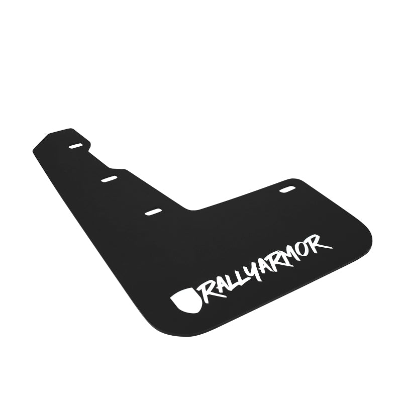 Rally Armor 15+ Subaru WRX & STi Sedan Only UR Black Mud Flap w/ White Logo and Altered Font.