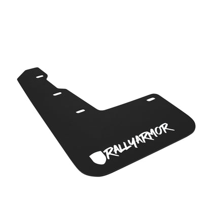 Rally Armor 15+ Subaru WRX & STi Sedan Only UR Black Mud Flap w/ White Logo and Altered Font.