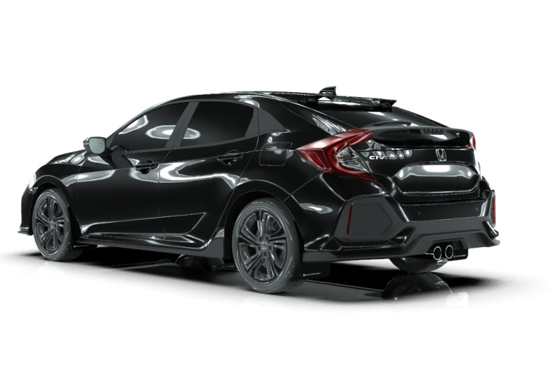 Rally Armor 17-19 Honda Civic Sport Touring UR Black Mud Flap w/ White Logo.