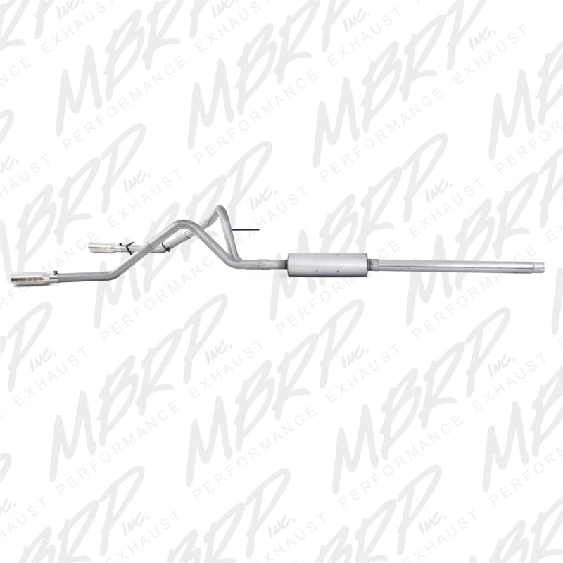 MBRP 2004-2008 Ford F150 4.6/5.4L EC/CC-SB Cat Back Dual Split Side.