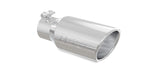 MBRP Universal Tip 4in OD 3in Inlet 10in Length Angled Rolled End T304.