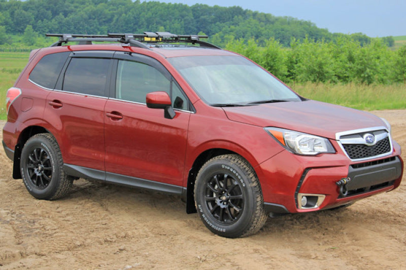Rally Armor 14+ Subaru Forester Black Mud Flap w/ Red Logo.