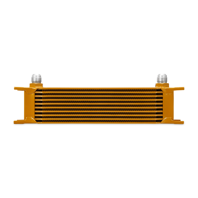 Mishimoto Universal 10 Row Oil Cooler - Gold.